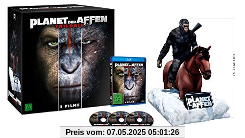 Planet der Affen Trilogie - Special-Edition mit Caesar Figur (exklusiv bei amazon.de) [Blu-ray] [Limited Collector's Edition] von Rupert Wyatt