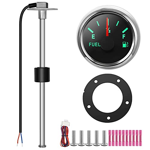 Kraftstoffanzeige,Rupse Universal Auto Kraftstoffstandsanzeige Tankuhr mit Wasserstandssensor Kraftstoffsensor für Auto/SUV/Boot/Pkw Lkw/Wohnmobil (250mm) von Rupse