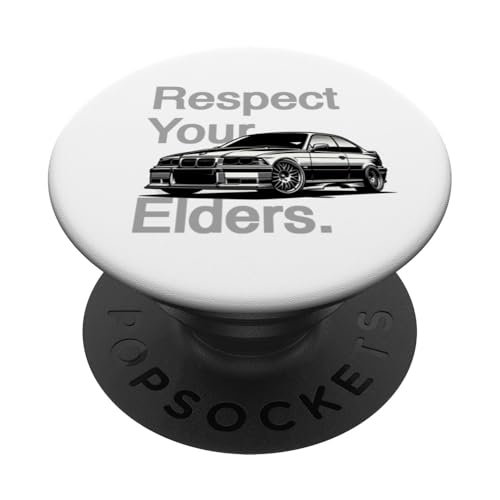 Respektiere deine Ältesten Vintage Euro E36 PopSockets mit austauschbarem PopGrip von Russ Designs