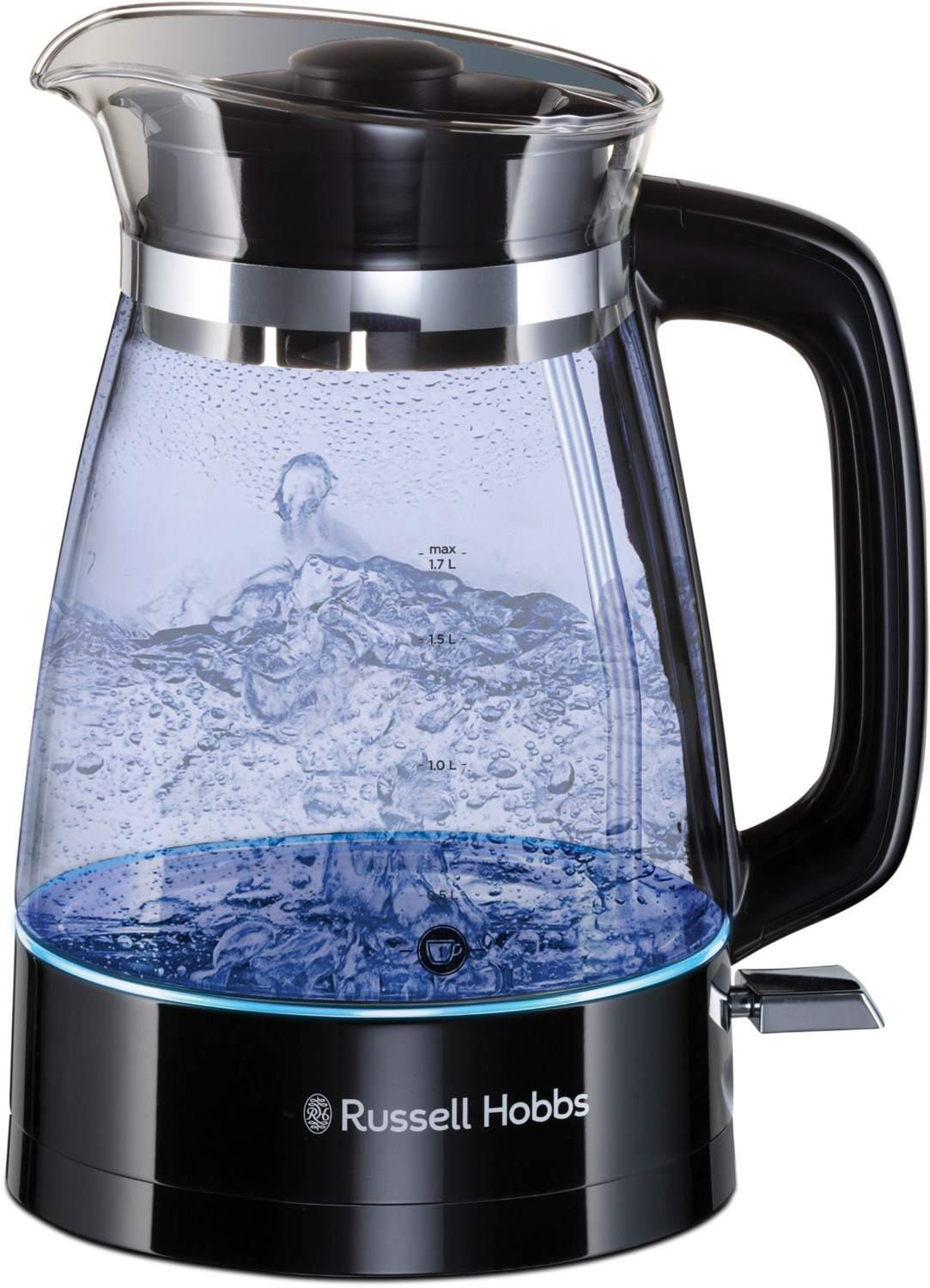 Classic Glass Wasserkocher Wasserkocher schwarz/glas Classic Glass Wasserkocher Wasserkocher schwarz/glas von Russell Hobbs
