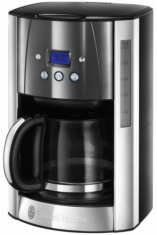 Luna Digitale Glas-Kaffeemaschine mit Timer moonlight grau von Russell Hobbs
