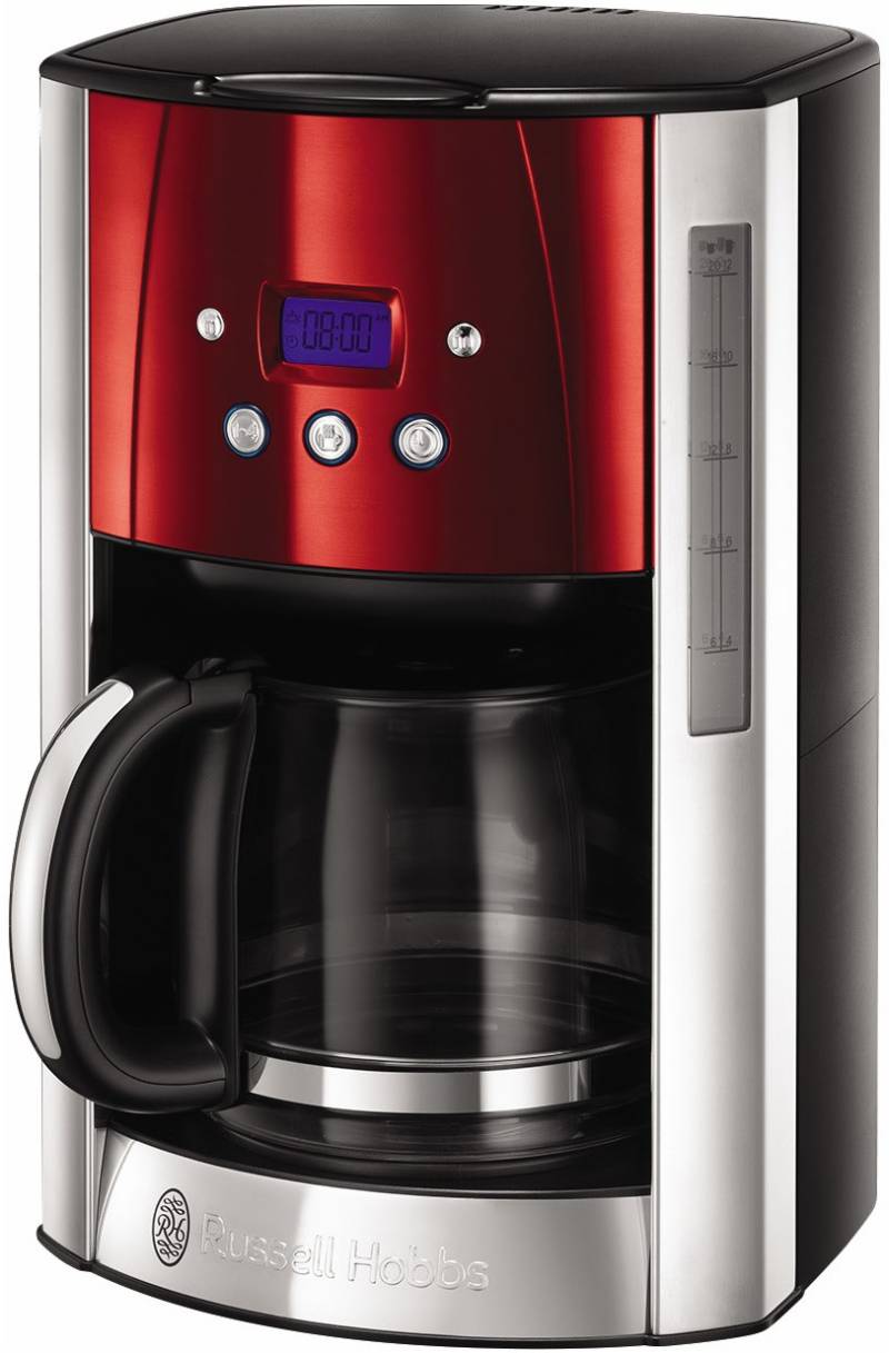 Luna Digitale Glas-Kaffeemaschine solar red von Russell Hobbs