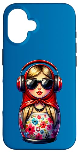 Russian Matroschka Musik Russland Russische Matrjoschka Hülle für iPhone 16 Russian Matroschka Musik Russland Russische Matrjoschka Hülle für iPhone 16 von Russen Kostüm Russisch Matryoshka Party Designs