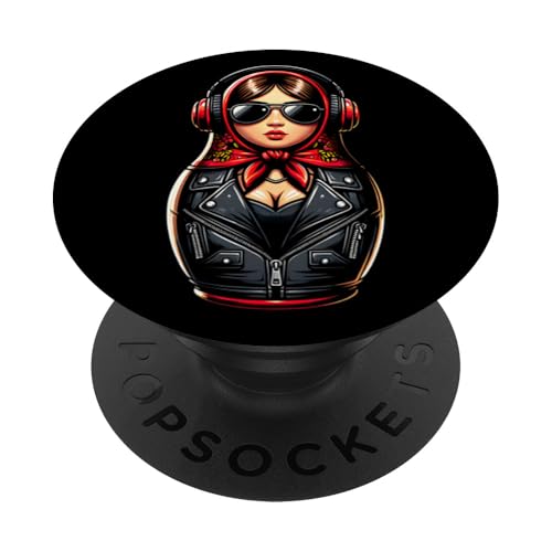 Russian Matroschka Musik Russland Russische Matrjoschka PopSockets Klebender PopGrip Russian Matroschka Musik Russland Russische Matrjoschka PopSockets Klebender PopGrip von Russen Kostüm Russisch Matryoshka Party Designs