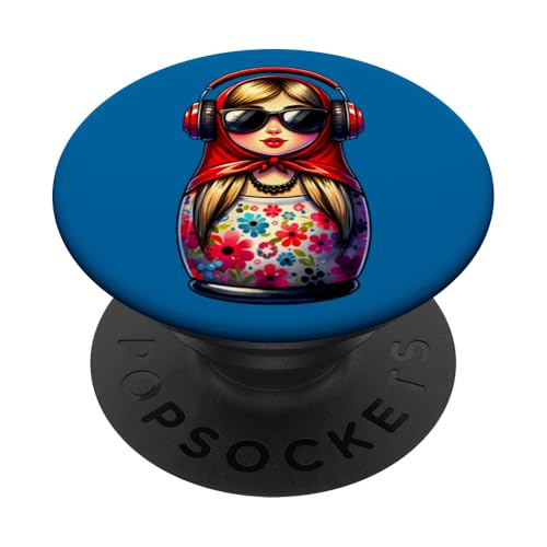 Russian Matroschka Musik Russland Russische Matrjoschka PopSockets Klebender PopGrip Russian Matroschka Musik Russland Russische Matrjoschka PopSockets Klebender PopGrip von Russen Kostüm Russisch Matryoshka Party Designs