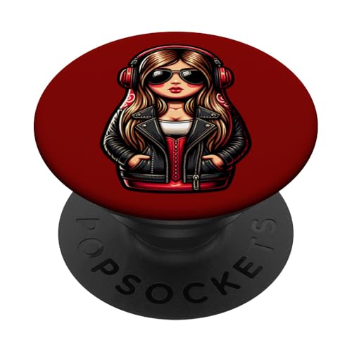 Russian Matroschka Musik Russland Russische Matrjoschka PopSockets Klebender PopGrip Russian Matroschka Musik Russland Russische Matrjoschka PopSockets Klebender PopGrip von Russen Kostüm Russisch Matryoshka Party Designs