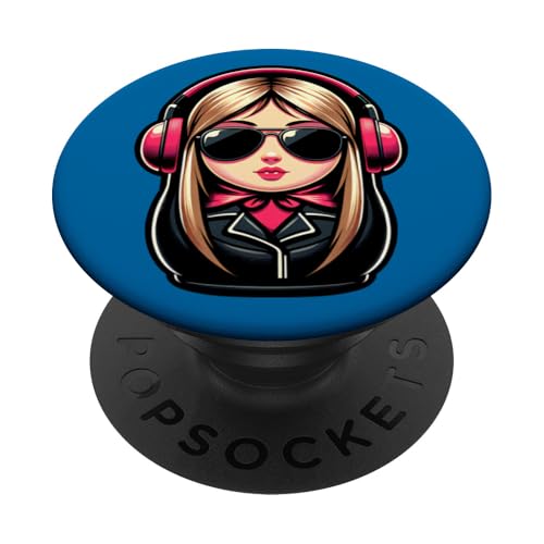 Russian Matroschka Musik Russland Russische Matrjoschka PopSockets Klebender PopGrip Russian Matroschka Musik Russland Russische Matrjoschka PopSockets Klebender PopGrip von Russen Kostüm Russisch Matryoshka Party Designs