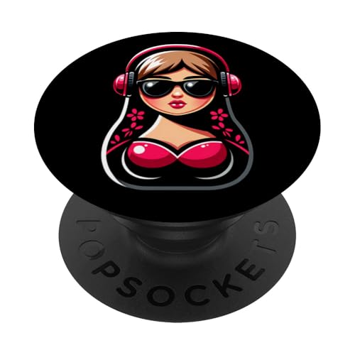 Russian Matroschka Musik Russland Russische Matrjoschka PopSockets Klebender PopGrip Russian Matroschka Musik Russland Russische Matrjoschka PopSockets Klebender PopGrip von Russen Kostüm Russisch Matryoshka Party Designs