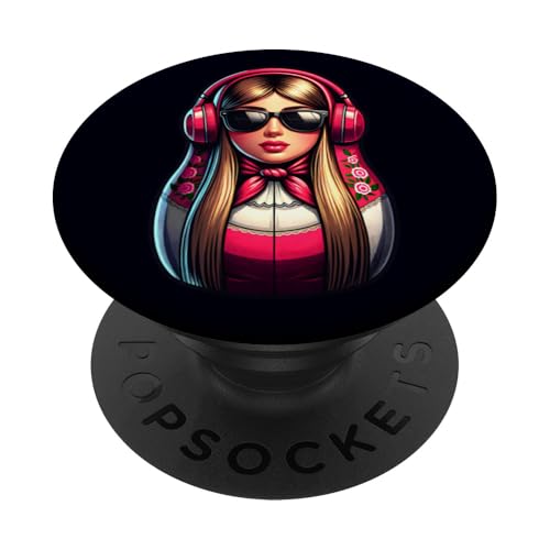 Russian Matroschka Musik Russland Russische Matrjoschka PopSockets Klebender PopGrip Russian Matroschka Musik Russland Russische Matrjoschka PopSockets Klebender PopGrip von Russen Kostüm Russisch Matryoshka Party Designs