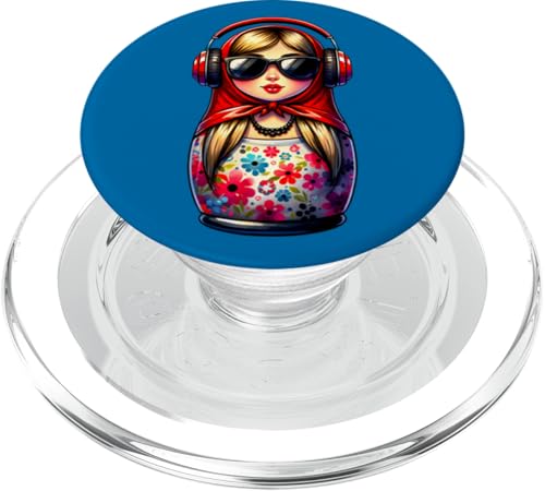Russian Matroschka Musik Russland Russische Matrjoschka PopSockets PopGrip für MagSafe Russian Matroschka Musik Russland Russische Matrjoschka PopSockets PopGrip für MagSafe von Russen Kostüm Russisch Matryoshka Party Designs