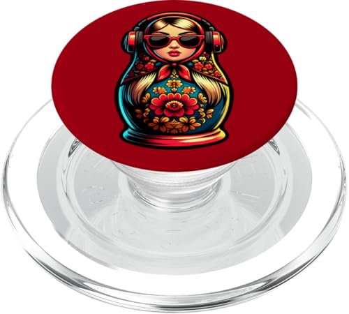 Russian Matroschka Musik Russland Russische Matrjoschka PopSockets PopGrip für MagSafe Russian Matroschka Musik Russland Russische Matrjoschka PopSockets PopGrip für MagSafe von Russen Kostüm Russisch Matryoshka Party Designs
