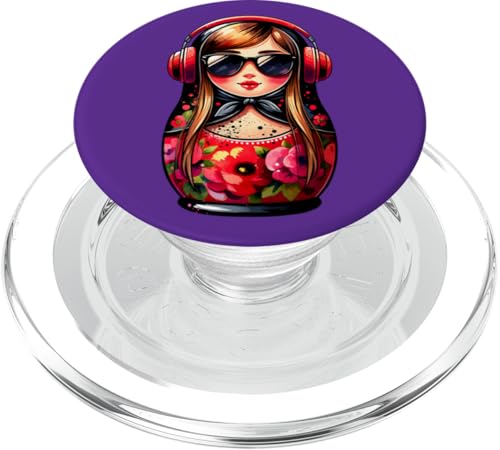 Russian Matroschka Musik Russland Russische Matrjoschka PopSockets PopGrip für MagSafe Russian Matroschka Musik Russland Russische Matrjoschka PopSockets PopGrip für MagSafe von Russen Kostüm Russisch Matryoshka Party Designs