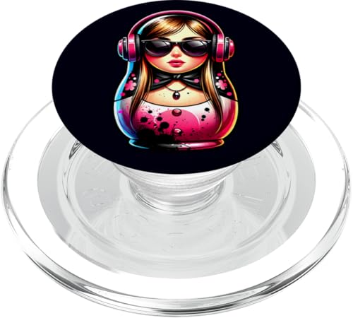 Russian Matroschka Musik Russland Russische Matrjoschka PopSockets PopGrip für MagSafe Russian Matroschka Musik Russland Russische Matrjoschka PopSockets PopGrip für MagSafe von Russen Kostüm Russisch Matryoshka Party Designs