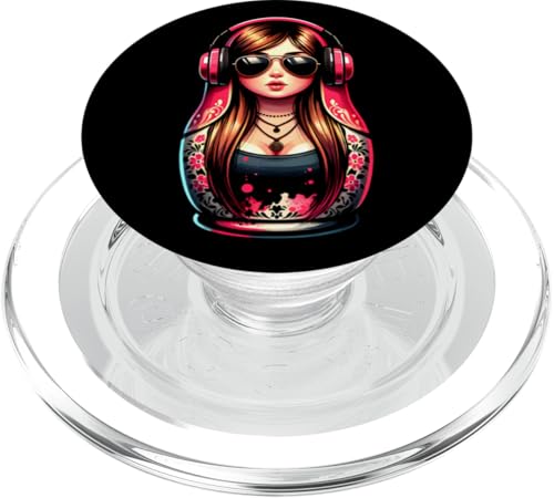 Russian Matroschka Musik Russland Russische Matrjoschka PopSockets PopGrip für MagSafe Russian Matroschka Musik Russland Russische Matrjoschka PopSockets PopGrip für MagSafe von Russen Kostüm Russisch Matryoshka Party Designs