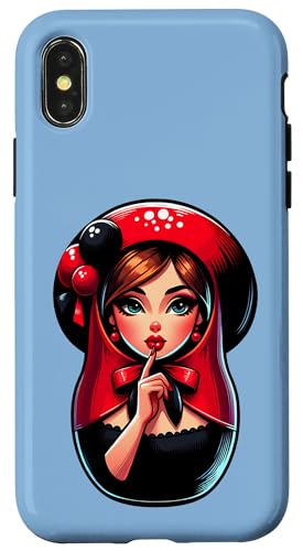 Matroschka auf russisch Matryoshka Doll Russian und Russen Hülle für iPhone X/XS Matroschka auf russisch Matryoshka Doll Russian und Russen Hülle für iPhone X/XS von Russian Girl Matrjoschka Russland Russin Kostüm