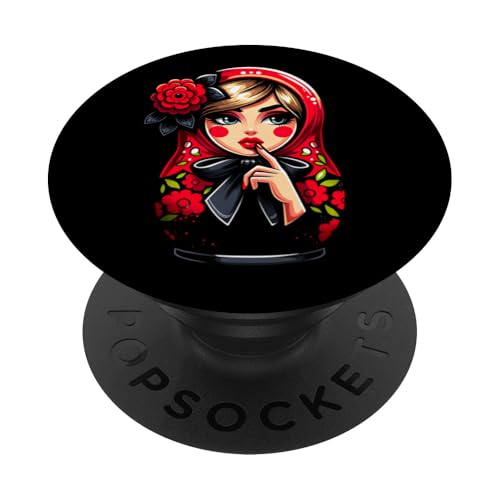 Matroschka auf russisch Matryoshka Doll Russian und Russen PopSockets Klebender PopGrip Matroschka auf russisch Matryoshka Doll Russian und Russen PopSockets Klebender PopGrip von Russian Girl Matrjoschka Russland Russin Kostüm
