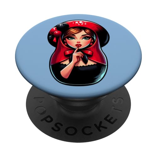 Matroschka auf russisch Matryoshka Doll Russian und Russen PopSockets Klebender PopGrip Matroschka auf russisch Matryoshka Doll Russian und Russen PopSockets Klebender PopGrip von Russian Girl Matrjoschka Russland Russin Kostüm