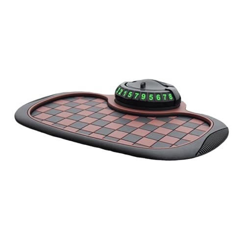 360 ° drehbarer Autotelefonhalter mit Anti-Rutsch-Armaturenbrett-Matte - 4-in-1-Mehrzweck-Speicherpad, temporäre Parknummern & universeller Telefonständer für Auto, Zuhause & Büro, Schwarzbraun 360 ° drehbarer Autotelefonhalter mit Anti-Rutsch-Armaturenbrett-Matte - 4-in-1-Mehrzweck-Speicherpad, temporäre Parknummern & universeller Telefonständer für Auto, Zuhause & Büro, Schwarzbraun von Rutaqian