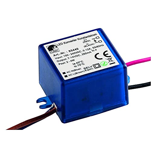 LED Konverter, 350mA, 2W-4W, 7-14V, 100-240V AC, statisch LED Konverter, 350mA, 2W-4W, 7-14V, 100-240V AC, statisch von Rutec