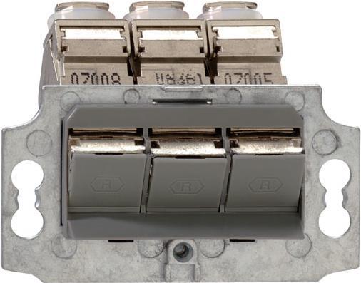 Rutenbeck Modulträger, UP, incl. 3x Module, UM-Cat.6A iso-MD (139104100) von Rutenbeck