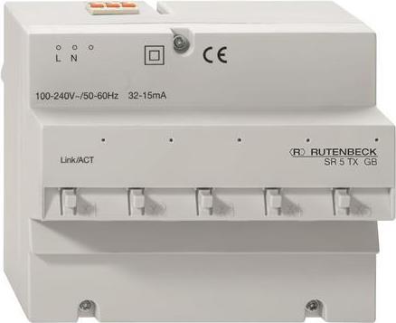 Rutenbeck SR 5TX GB - Switch - 5 x 10/100/1000 - an DIN-Schiene montierbar (23510503) von Rutenbeck