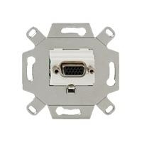 Rutenbeck VGA Anschlussdose, 1-fach, Unterputz, reinweiß RAL 9010 Ideal zum Verlegen von Monitor- und Beamer-Anschlusskabeln in Wand und Kabelkanal (170 105 52) von Rutenbeck