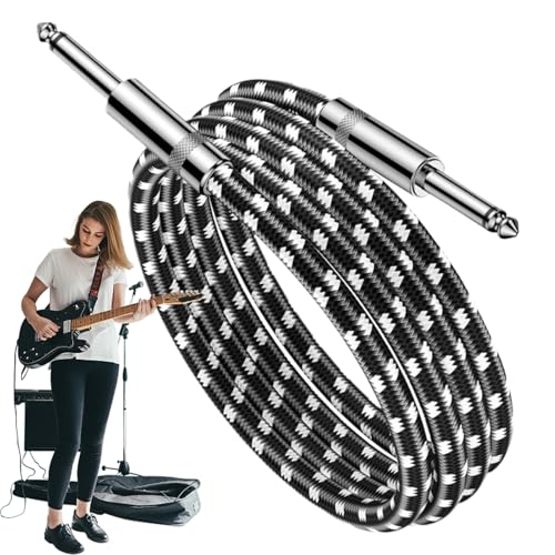 Ruwshuuk Gitarrenverstärker-Kabel | Audiokabel Instrumentenkabel,Lange Abgeschirmte Leitung Mit Geradem Klinkenstecker Für E-Bass, Keyboard & Professionelle Audioanwendungen Ruwshuuk Gitarrenverstärker-Kabel | Audiokabel Instrumentenkabel,Lange Abgeschirmte Leitung Mit Geradem Klinkenstecker Für E-Bass, Keyboard & Professionelle Audioanwendungen von Ruwshuuk