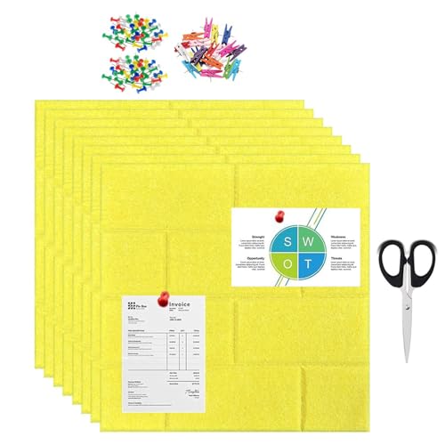 Ruwshuuk Wandpinnwand | Haftende Filz-Pinnwand Für Die Wand,Multifunktionale Schalldämmende Raumdekoration für Kalender, Bilder, Post und Reiseplanung von Ruwshuuk