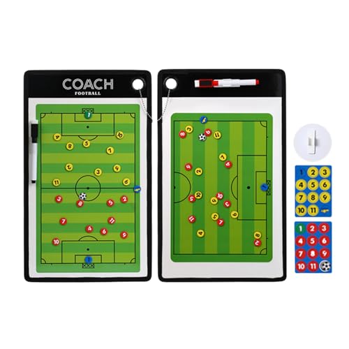 Ruyeiig Football Dry Erose Board für Trainer, Fußball -Magnettrainerbrett - Trockener Erase Fußballtrainergeräte,Magnetisches tragbares Tracker -Trainingstool für Baseball -Basketball -Softball Ruyeiig Football Dry Erose Board für Trainer, Fußball -Magnettrainerbrett - Trockener Erase Fußballtrainergeräte,Magnetisches tragbares Tracker -Trainingstool für Baseball -Basketball -Softball von Ruyeiig
