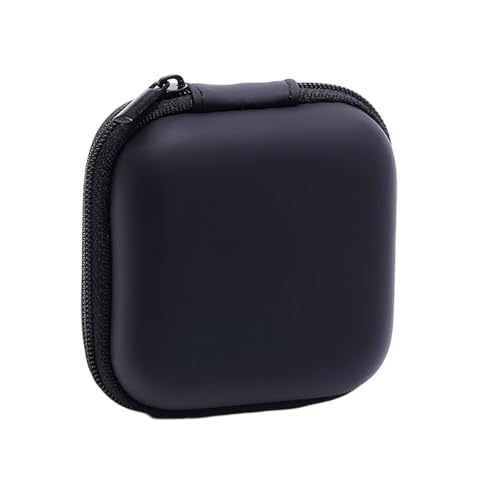 Schwarze Mini Kopfhörer Tasche, Earphone Aufbewahrung Etui für Kopfhörer und MP3 Player, Schlüssel, Schutztasche mit Ohrhörer Hülle Schwarze Mini Kopfhörer Tasche, Earphone Aufbewahrung Etui für Kopfhörer und MP3 Player, Schlüssel, Schutztasche mit Ohrhörer Hülle von Rwoythk