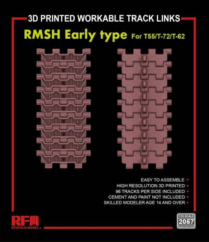 Workable Track Links RMSH Early Type - T-55/72/62 Workable Track Links RMSH Early Type - T-55/72/62 von Rye Field Model