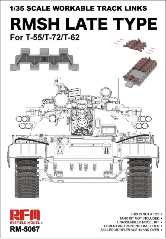 Workable Track Links RMSH Late Type - T-55/72/62 Workable Track Links RMSH Late Type - T-55/72/62 von Rye Field Model
