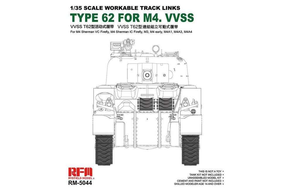 Workable track links - British Sherman VC Firefly, M3, M4A1, M4A4, M4 early Workable track links - British Sherman VC Firefly, M3, M4A1, M4A4, M4 early von Rye Field Model