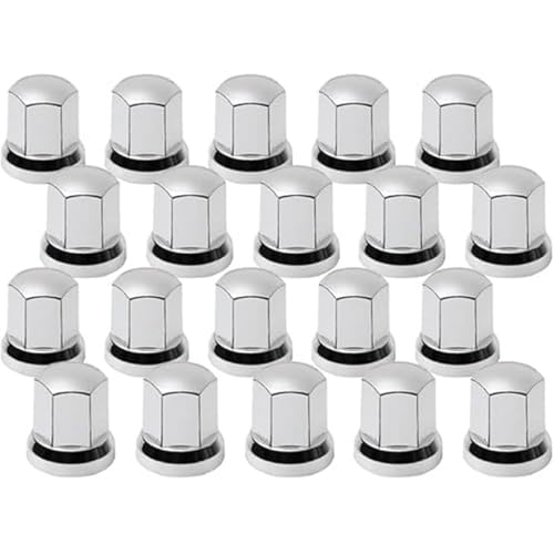 60 ein. Universal Chrom Muttern Abdeckung für Radmuttern LKW Anhänger Höhe 54 mm Chrom Muttern Abdeckungen (SW32) von Ryme Automotive