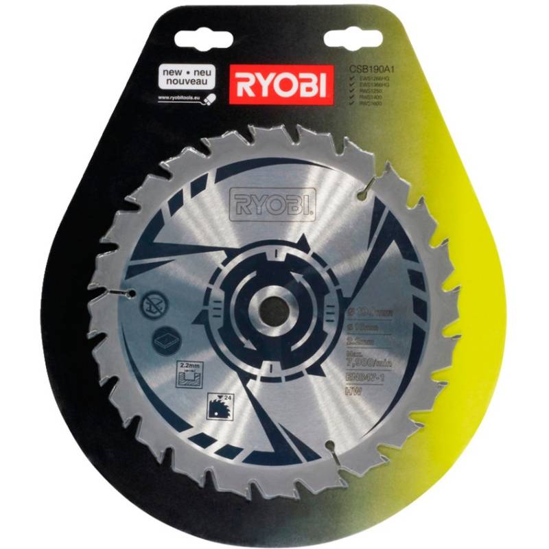 HM-Kreissägeblatt CSB190A1, Ø 190mm, 24Z von Ryobi