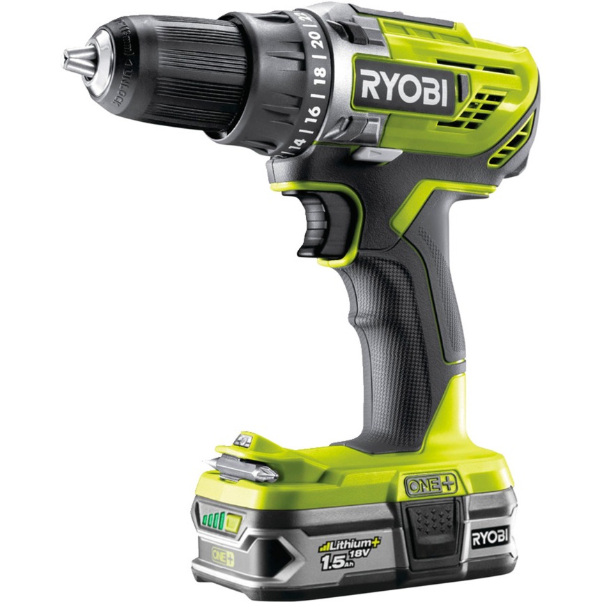 ONE+ Akku-Bohrschrauber R18DD3-215S, 18Volt von Ryobi