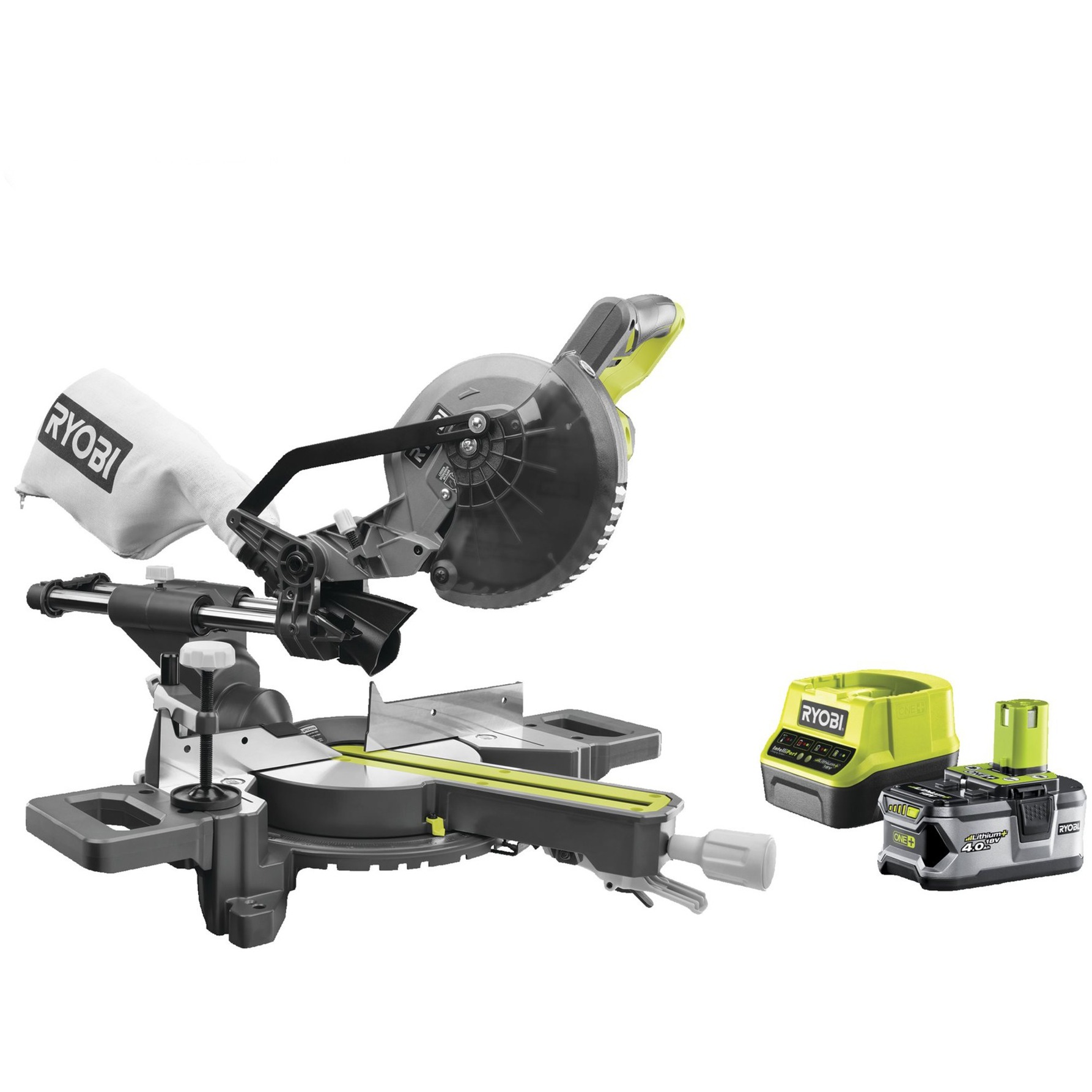 ONE+ Akku-Kapp-und Gehrungssäge RMS18190-140G, 18Volt von Ryobi