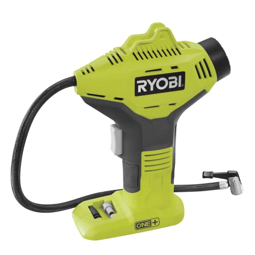 RYOBI 18 V ONE+ Akku-Handkompressor R18PI-0 (max. Druck 10,3 bar, 50 cm Druckluftschlauch, ohne Akku und Ladegerät) von Ryobi