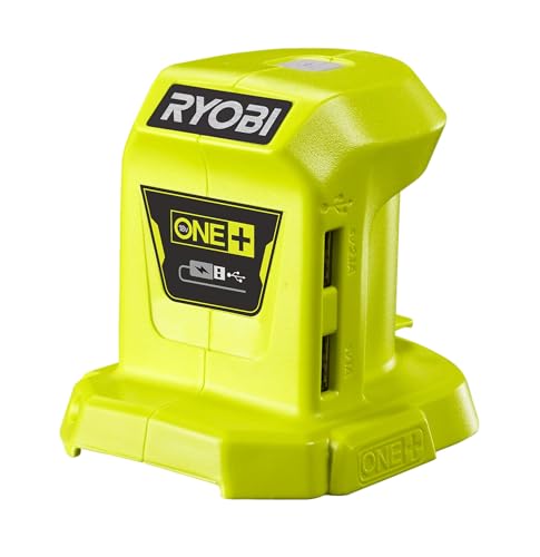 RYOBI 18 V ONE+ Akku-USB Adapter R18USB-0 (Ladeanschlüsse 1,0 A/2,1 A, ohne Akku und Ladegerät) von Ryobi