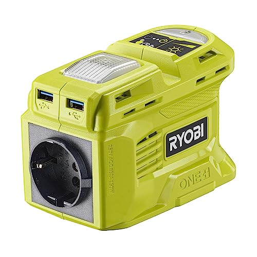 RYOBI 18 V ONE+ Akku-Wechselrichter RY18BI150B-0 (2. Gen., Solarmodulkompatibel, 150 Watt, ohne Akku und Ladegerät) von Ryobi