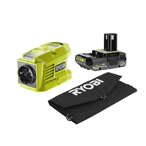 Ryobi - Reise-Set 18 V One+: Solarpanel 21 W + Trafo/Ladegerät + Lithium-Akku + 18 V 2,0 Ah – RYSP21ABI150B-120 von Ryobi