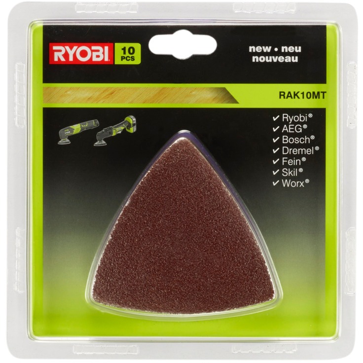 Schleifblatt-Set RAK10MT, 10-teilig, für Multitool von Ryobi