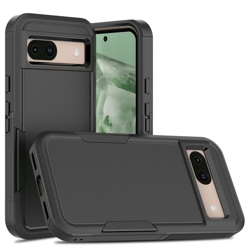 Ryphez Schutzhülle für Google Pixel 8A, zweilagige, stoßfeste Hybrid-Schutzhülle für Google Pixel 8A, Schwarz von Ryphez