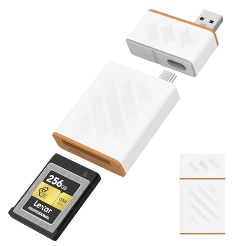CFexpress Typ B Speicherkartenleser, USB 3.2 Gen 2 10 Gbit/s CFexpress Typ B Kartenleser, USB-C & USB-A 2-in-1 Typ B CFexpress-Adapter für PC/Laptop/Tablet und Smartphones mit OTG-Unterstützung CFexpress Typ B Speicherkartenleser, USB 3.2 Gen 2 10 Gbit/s CFexpress Typ B Kartenleser, USB-C & USB-A 2-in-1 Typ B CFexpress-Adapter für PC/Laptop/Tablet und Smartphones mit OTG-Unterstützung von Rytaki Pro