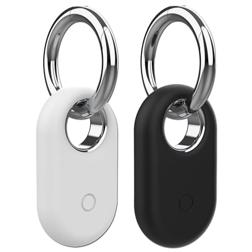 Rzttwl Schutzhülle für Samsung Galaxy SmartTag 2, Silikon-GPS-Tracker für Samsung Tag 2, mit Schlüsselanhänger, Anti-Verlust-Tag2-Schutzhülle für Schlüssel, Schwarz, Weiß, 2 Stück Rzttwl Schutzhülle für Samsung Galaxy SmartTag 2, Silikon-GPS-Tracker für Samsung Tag 2, mit Schlüsselanhänger, Anti-Verlust-Tag2-Schutzhülle für Schlüssel, Schwarz, Weiß, 2 Stück von Rzttwl