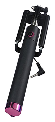 S+MART SEL6RD selfieMAKER Paris Selfie-Stick mit Kabelauslösung rot von S+MART