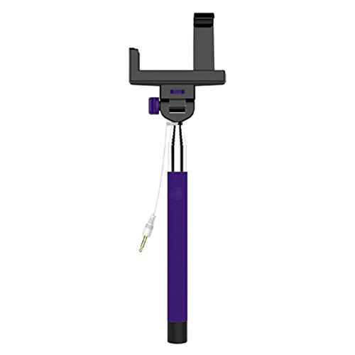 S+MART selfieMAKER Selfiestick mit Kabelauslösung lila von Smart