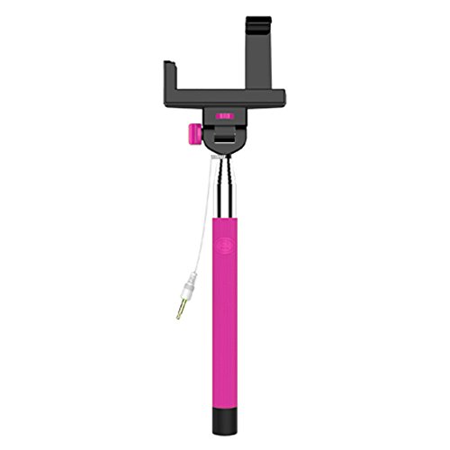 S+MART selfieMAKER Selfiestick mit Kabelauslösung pink von S+MART
