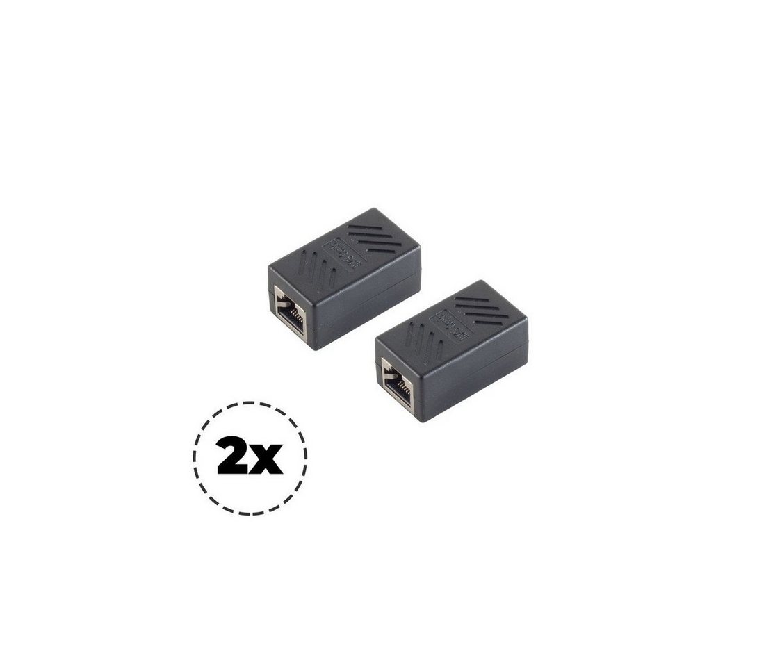 S/CONN maximum connectivity® 2x Cat. 6A Kabelverbinder 2xRJ45 Buchse Vollgeschirmt Netzwerk-Adapter von S/CONN maximum connectivity®