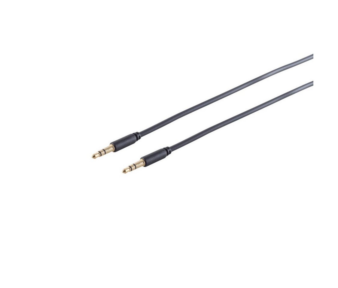 S/CONN maximum connectivity® 3,5mm Mini-St. - 3,5mm Mini-St. Rund sw 3 pin 1,5m Audio-Kabel, (150,00 cm) von S/CONN maximum connectivity®